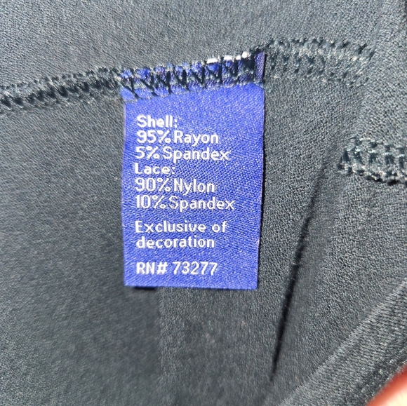 Apt. 9 Green Knit Dress with Long lace sleeves Size Medium - Picture 6 of 6